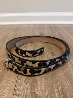 Talbots Leopard-Print calf hair Belt